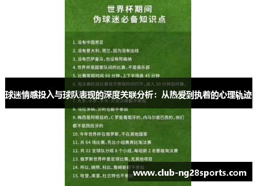 球迷情感投入与球队表现的深度关联分析：从热爱到执着的心理轨迹